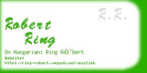 robert ring business card